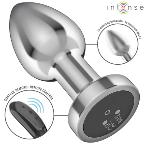 INTENSE - ZATYCZKA ANALNA 10 WIBRACJI METALOWA Z PILOTEM M